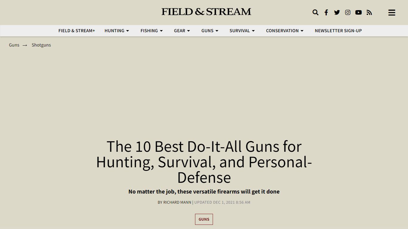 The 10 Best Do-It-All Guns for Hunting, Survival, and Personal-Defense