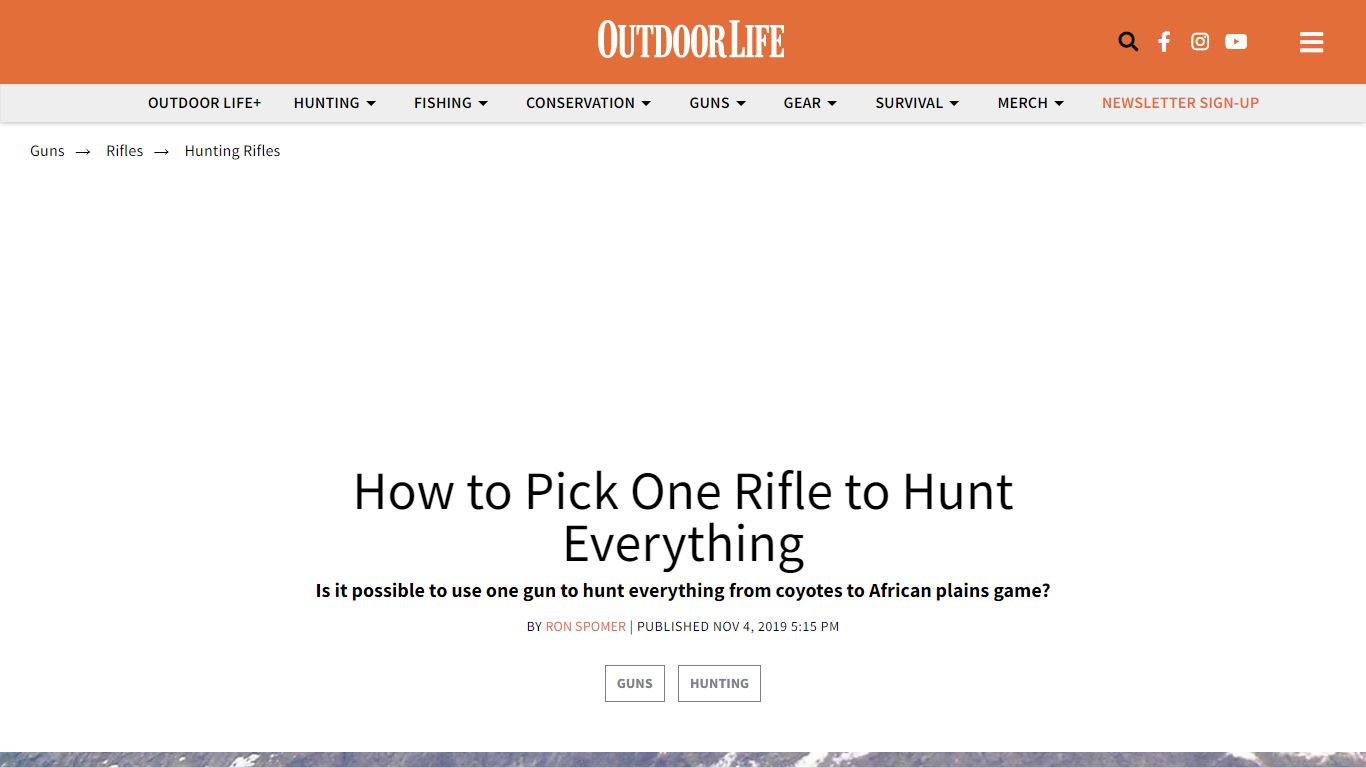 How to Pick One Rifle to Hunt Everything | Outdoor Life